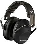 Vanderfields Ear Defenders Adults -26dB SNR - Midnight Black - Protection Passive Noise Cancelling Headphones - Safety Earmuffs Ear Protectors - Hearing Protection Shooting - Ear Defenders Autism, DIY