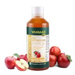 Vansaar 45+ Pro Metabolism Apple Cider Vinegar with Mother 500ml | 100% Cold pressed, raw, unfiltered, unpasteurized | Improves gut health & supports weight management