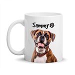 Boxer Dog Custom Mug, Personalized Boxer Mug Custom Gift for Dog Mom Dog Dad, Customized Boxer Dog Coffee Mug with Name, Unique Mug Gift for Boxer Lover, Boxer Owner Gift, Boxer Dog Tea Cup 11oz