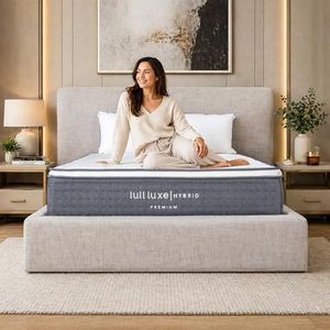 Lull Luxe Premium 7 Layers Hybrid King Mattress in a Box | Bed in a Box | Highest Density 15 Inch Memory Foam Mattress with Individually Wrapped Springs | 365 Night Trial