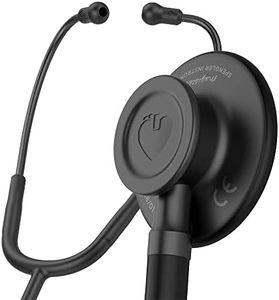 SPENGLER Magister II, Stéthoscope de Diagnostic Médical, Simple Pavillon en Acier Inoxydable, Confortable, Très Haute Qualité Acoustique, Polyvalent (Black Edition)