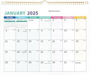 Wall Calendar 2025-2026, 18 Month Large Desk Calendar from January 2025 to June 2026 14.5" x 11.8" Monthly Calendar with Twin-Wire Binding for Home Office Planning Personal Organisers, Colorful Blocks