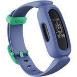 Fitbit Ace 3 Activity Tracker for Kids with Animated Clock Faces, Up to 8 days battery life & water resistant up to 50 m,Blue/Green