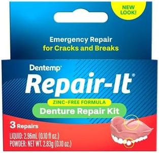 Dentemp Repair Kit - Repair-It Advanced Formula Denture Repair Kit - Denture Repair Kit Repairs Broken Dentures - Denture Repair to Mend Cracks & Replace Loose Teeth…