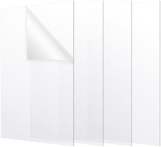 Wtrgas 4 Pack 11x17 inch Plexiglass Sheets, 0.04 inch (1mm) Thick Clear Acrylic Sheets, Transparent Plastic Sheets for Picture Frame Replacement, Projects, DIY Display, Painting