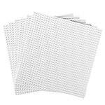 WYSWYG 6PCS Classic Base plates,10''x10'' Building Board Baseplate, Compatible with All Major Brands,White, (S003)