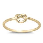 Gold-Tone Infinity Knot Promise Ring .925 Sterling Silver Love Band Size 10