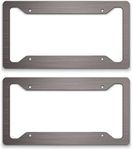 JASS GRAPHIX 2 Brushed Ultra Thick Blank Aluminum Composite Metal License Plate Frames -Wholesale Car Tag Frame for Customization - Personalize with Vinyl - Bulk Engravable Automotive Plate Frame