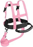 Odoland Kids Ski Snowboard Training Harness Toddler Skiing Harness with Removable Leash Speed Control Teaching for Beginners, Pink