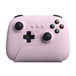 8BitDo Ultimate 2.4g Wireless Controller With Charging Dock, 2.4g Controller for PC, Android, Steam Deck & iPhone, iPad, macOS and Apple TV (Pastel Pink)