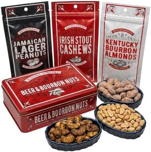 Nuts Gift Basket for Men - Cashews, Almonds, Peanuts in Unique Tin Gift Box – Birthday Gift for Men, Food Gift Basket for Men, Dad, Care Package, Assorted Nuts, Healthy Snack Gift Basket
