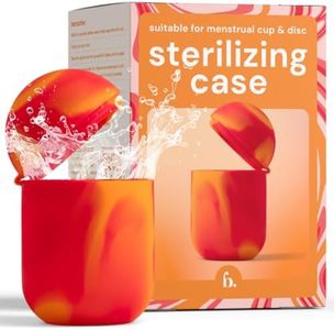 Bodyotics Comfycase - Menstrual Disc/Cup Wash Case - Orange & Red - Sterilizer, Wash, and Carrying Case for Reusable Discs & Cups