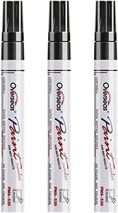 Permanent Paint Markers Pens - 3 Pack Black Oil Based Paint Pens, Medium Tip, Quick Drying and Waterproof Marker Pen for Metal, Rock, Wood, Fabric, Plastic, Canvas, Mugs, Stone, Glass