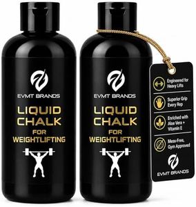 EVMT Liquid Chalk 9 oz 2 Pack – Weightlifting Chalk Big Bottles, Gym Grip | Two Large 9 oz Bottles – Weight Lifting Grip Chalk – Outlasts Powder Chalk – Helps Prevent Calluses – Gentle on Skin