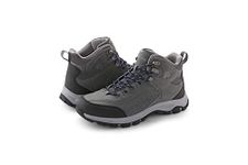 Nevados Mid Ankle Hiking Boots for Men | Water Resistant, Multi-Terrain Lug, Adaptive & Comfortable Design Carbon Rubber Outsole Cradled Footbed, Grey, 9 UK