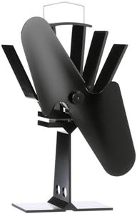 Ecofan 800CAXBX Heat Powered Wood Stove Fan, Black, Bilingual