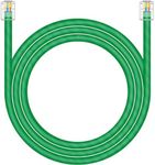 NECABLES CAT5E RJ11 Data Cable DSL Cable 3ft Heavy Duty High-Speed DSL Modem Cable UTP Compatible with ATT RJ11 6P4C Male to Male Green - 3 Feet