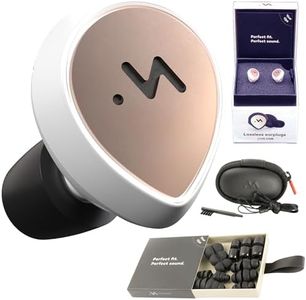 Minuendo LIVE earplugs High Fidelity acoustic hearing protection for Concerts, Clubbing, Festivals, Musicians, DJ’s | Reusable with 11 eartips/Leash/Carry case (White/Copper)