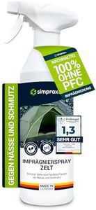 simprax® Tent Waterproofing Spray - Certified Eco-Friendly, UV-Stable & Biodegradable Waterproof Spray | Made in Germany | Waterproofing Spray Enhances Water-Repellency for Tent & Technical Textiles