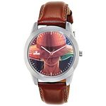 AROA Watch for Men with One Piece Luffy Cool Art Model :643 in Steel Metal Type Brown Strap Analog Watch Multicolor Dial for Men Stylish Watch for Boys