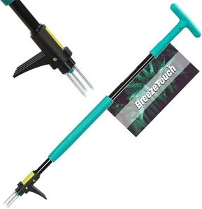 Breeze Touch 39" Weed Pulling Tool, 3-Claw Detachable Weed Puller Tool with Long Handle, Heavy Duty Stand Up Weeder Weeding Tool for Lawn, Yard, Garden, Crabgrass, Dandelion Picker, Weed Remover