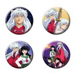 Ata-Boy InuYasha Set of 4 1.25" Collectible Buttons, Assortment #2, One Size