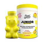 Power Gummies Junior Multivitamin & Immunity Booster for Kids | Vitamin A,B,C,D & K | For Age 4-15 Years| Tasty Mango Flavour 30 Gummies