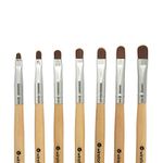 Winstonia 'Wooden Allure' Nail Art Acrylic UV Gel Brushes Tools Set Kit Assorted Size Oval by Winstonia
