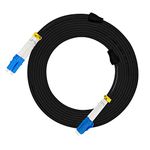 Jeirdus 150M LC to LC Outdoor Armored Duplex 9/125 SM Fiber Optic Cable Jumper Optical Patch Cord Singlemode 150Meters 492ft LC-LC