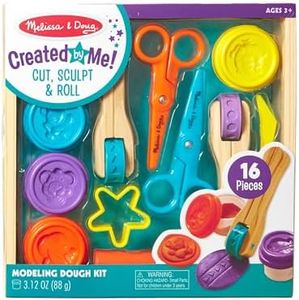Melissa & Doug Cut, Sculpt, and Roll Clay Play Set With 8 Tools and 4 Colors of Modeling Dough