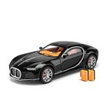 Cocoblinc 1 24 Bugatti Atlantic Model Car Sports Car Exclusive Alloy Metal Pull Back Die-Cast Car Diecast Metal Pullback Toy Car with Openable Doors & Light Music Toys for Kids - Black