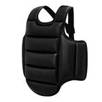 Baoblaze Taekwondo Protector Vest Boxing Karate Guard Chest for Unisex Kids Heavy Punching, Black XL