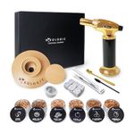 MIXOLOGIC Cocktail Smoker Kit with Torch, 6 Wood Chips, Whiskey Stones & Accessories, Old Fashioned Whisky Smoking Set, Drinks Infuser, Mens Gifts for Boyfriends Dad Husband (No Butane)