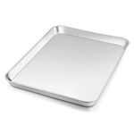 Joyfair 12.5” Baking Pan, Stainless Steel Quarter Toaster Oven Tray, Great for Baking Cookies/Roasting Bacon/Grilling Steaks, Thick Gauge & Durable, Non-Toxic & Rust Resistant, Dishwasher Safe