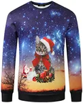 SSLR-Mens-Ugly-Christmas-Sweatshirt-Crewneck Sweatshirts Xmas Holiday Pullover Funny Causal (X-Large, Purple)