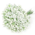 DEEMEI U/N Artificial Baby Breath Gypsophila Flowers Bouquets 15 Pcs Real Touch Flowers For Wedding Party Diy Wreath Floral Arrangement Home Decoration (White)Plastic