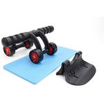 Joyfit Ab Roller Wheel for Ab Workout with Knee Pad and Floor Wedge for Core Strength Training, & Abdominal Trainer Exercise, Perfect Abs Roller for Home & Gym Equipment for Men and Women
