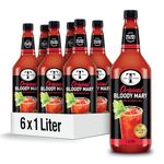 Mr & Mrs T Original Bloody Mary Mix, 1 L bottle (Pack of 6), Tomato Juice Blend Cocktail Mixer, Premium Ingredients, Perfect for Bloody Mary and Mocktail Drinks