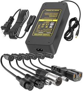 ETL Certified 48V Electric Bike Charger, 54.6V 2A Fast Charger for 13S Lithium Battery, Universal 7-in-1 Charger Replacement, Compatible with Razor Gotrax Jetson Ninebot Ebike Hoverboard & Scooter
