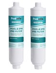 Poolzilla Prefilter 2-Pack for Pools, Spas, & Hot Tubs, Attaches to Standard Garden Hoses with 3/4" Threads, Reduces Metals, Odors, and Chlorine Up to 8,000 Gallons