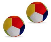 VGRASSP Baby Rattle Ball Soft Plush Stuffed Toy for Boys and Girls with Rattle Sound - Colorful Textured, Lightweight and Safe for Toddlers - Color As Per Stock - Pack of 2