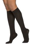 Sigvaris 232CMSW99 230 Cotton Series 20-30 mmHg Womens Closed Toe Knee Highs - 232C - Size- MS , Color- Black 99