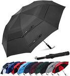 G4Free 62inch Portable Golf Umbrella Automatic Open Large Oversize Vented Double Canopy Windproof Waterproof Sport Umbrellas(Blue/Navy)