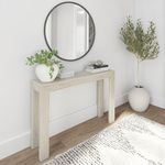 Plank+Beam Modern Solid Wood Console Table, 46.25 Inch, Sofa Table, Narrow Entryway Table for Hallway, Behind The Couch, Living Room, Foyer, Easy Assembly, Coastal White