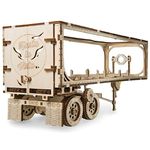 UGEARS Truck Trailer DIY Kit – Heavy Boy Trailer for Truck Model – Plywood DIY Model Accessory – VM-03 Truck Trailer – Mechanical Working Trailer Model – Self-Assembly DIY Project