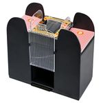 6 Deck Automatic Card Shuffler, Electric Casino Shuffling Machine, Battery Operated Shuffler for Blackjack UNO Home Party Club Poker Games