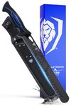 DALSTRONG Slicing Knife - 12 inch - Night Shark Series - 7CR17MOV High Carbon Steel - Titanium Coated Blade - Outdoor & Fishing - Polypropylene Handle - Carving Knife - Nylon Sheath - NSF Certified