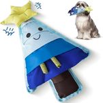 LUFTPETS Christmas Tree Snuffle Mat for Dogs Large Breed – Colorful, Soft & Washable, Interactive Dog Toys for Boredom, Rabbit Foraging Mat, Sniff Mat for Cats, Blue