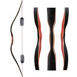 Toparchery Archery 60'' Longbow Outdoor Hunting Recurve Bow One Piece Traditional Wood Bow Right/Left Handed 30-50 LBS with Otter Balls String Silencer (40)