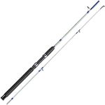 Sougayilang Fishing Rod, 2-Piece Composite Graphite & Glass Blanks Saltwater Trolling Rod Offshore Surf Fishing Pole for Catfish, Salmon Glass Fiber Spinning Rod - Blue - 3.9ft